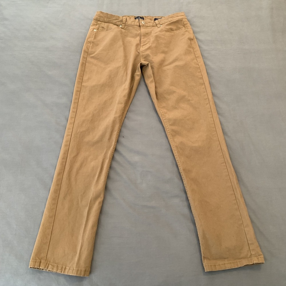 Chatham Road Pants Mens 32x32 Khaki Tan Slim Fit‎ Stretch Everyday Basic Casual